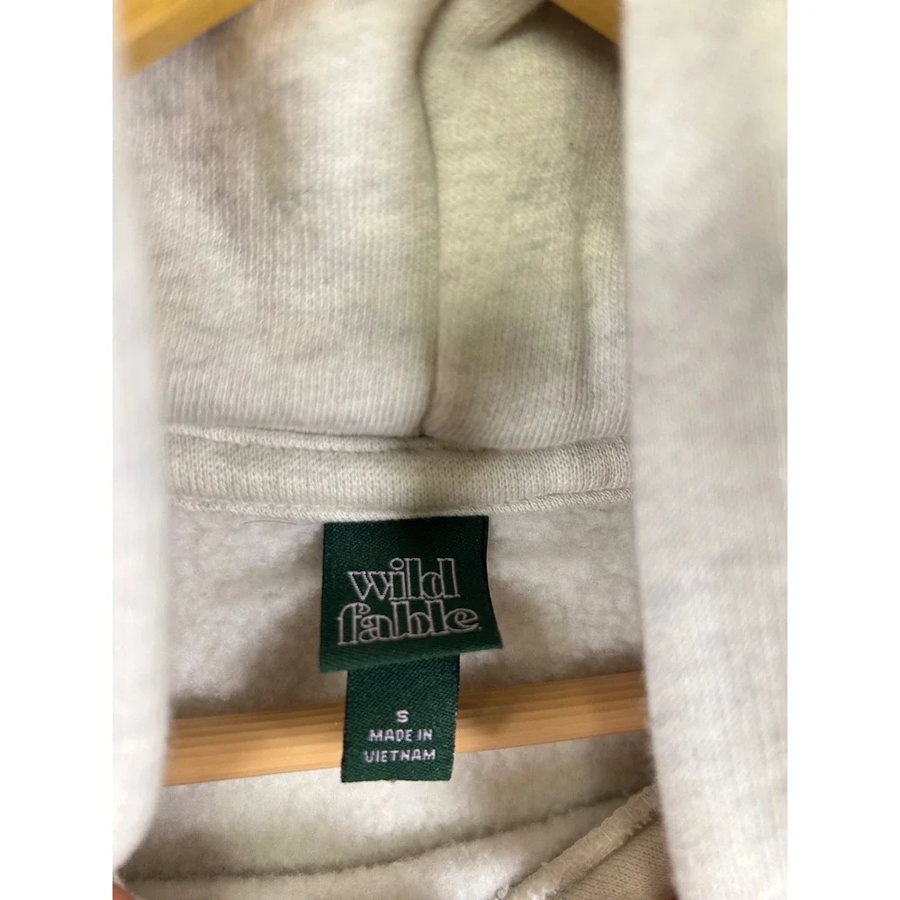 Wild‎ Fable Women's Cream Heathered Fleece Hoodie Pullover Size S - Picture 3 of 9